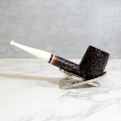 Savinelli Avorio 111 Rustic Brown 6mm Filter Fishtail Pipe (SAV1317) (End of Line)