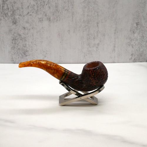 Savinelli Miele 642 Brownblast Bent Honey 9mm Filter Fishtail Pipe (SAV1340)