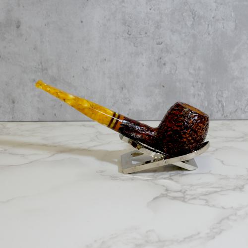 Savinelli Miele 207 Brownblast Straight Honey 6mm Filter Fishtail Pipe (SAV1383)