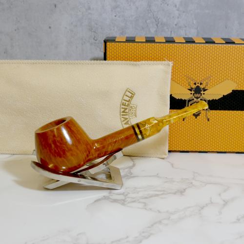 Savinelli Miele 344 Smooth Straight Honey 9mm Filter Fishtail Pipe (SAV1386)