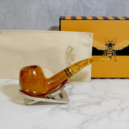 Savinelli Miele 636 Smooth KS Bent Honey 6mm Filter Fishtail Pipe (SAV1390) (End of Line)