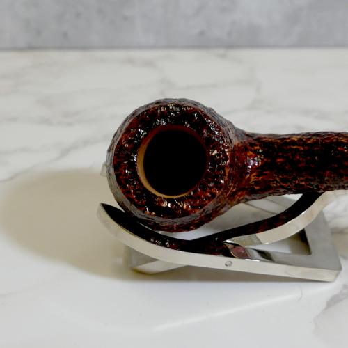 Savinelli Miele 670 Brownblast Bent Honey 6mm Filter Fishtail Pipe (SAV1392) (End of Line)