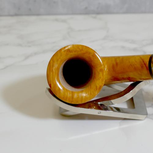 Savinelli Miele 611 Smooth Bent Honey 6mm Filter Fishtail Pipe (SAV1396) (End of Line)