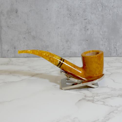 Savinelli Miele 611 Smooth Bent Honey 6mm Filter Fishtail Pipe (SAV1396) (End of Line)