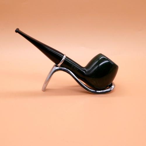 Savinelli Arcobaleno Green 207 Smooth Straight 9mm Filter Fishtail Pipe (SAV1739)