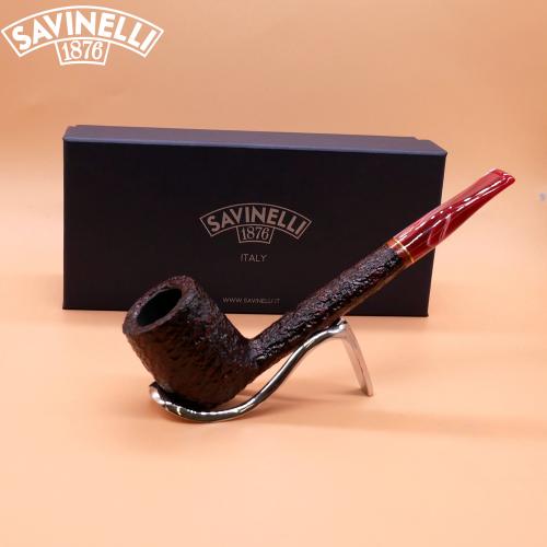 Savinelli Vigna 804 Rustic Straight 6mm Fishtail Pipe (SAV1760) (End of Line)