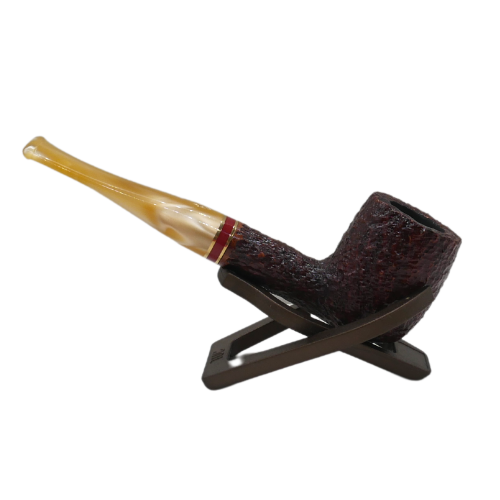 Savinelli St Nicholas 2024 106 Rustic 6mm Filter Fishtail Pipe (SAV1829)