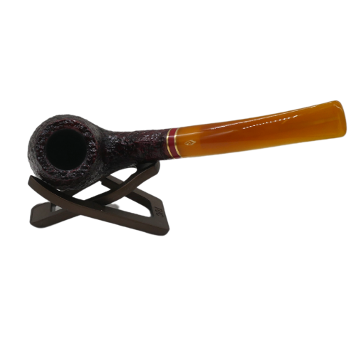 Savinelli St Nicholas 2024 602 Rustic 6mm Filter Fishtail Pipe (SAV1841)