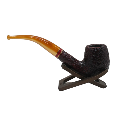 Savinelli St Nicholas 2024 602 Rustic 6mm Filter Fishtail Pipe (SAV1841)