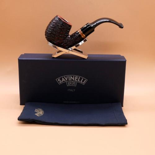 Savinelli Porto Cervo 614 Rustic 6mm Fishtail Pipe (SAV1887)