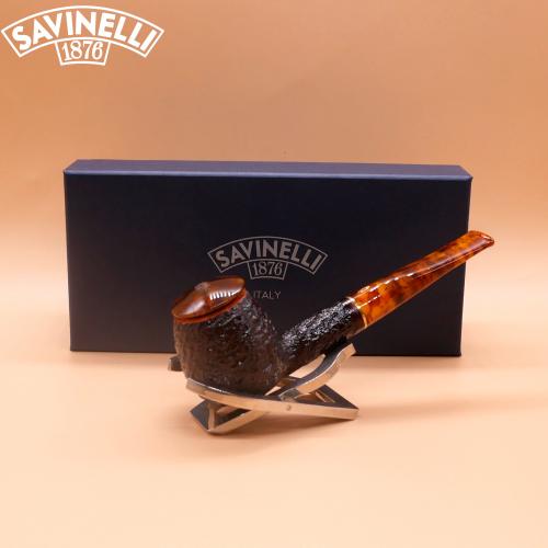 Savinelli Tortuga 207 Rustic Straight 6mm Fishtail Pipe (SAV1895)