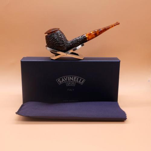 Savinelli Tortuga 207 Rustic Straight 6mm Fishtail Pipe (SAV1895)