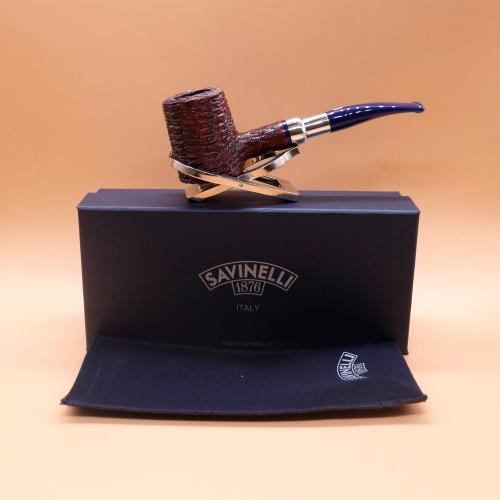 Savinelli Eleganza Rustic 310 Poker 6mm Filter Fishtail Pipe (SAV1898)