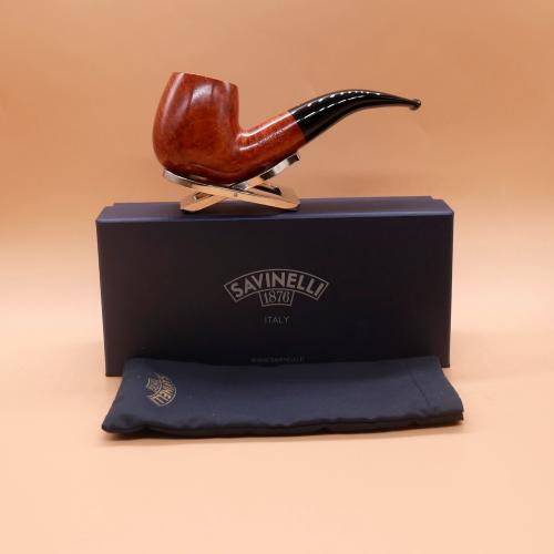 Savinelli Siena 616 KS Smooth Bent 9mm Filter Fishtail Pipe (SAV1944)