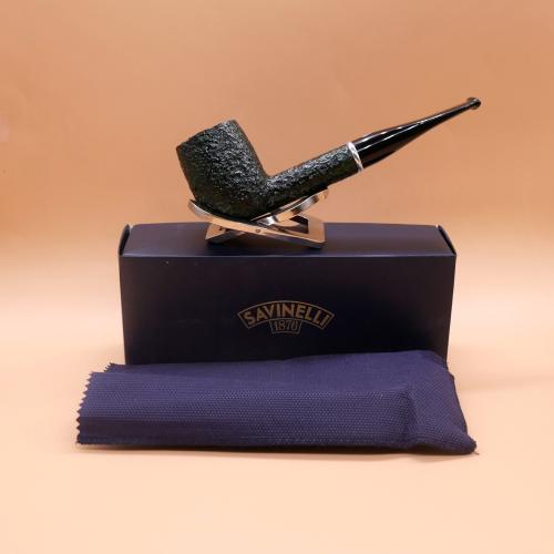 Savinelli Arcobaleno Green 111 Rustic Straight 6mm Pipe (SAV1948)