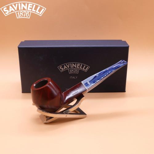 Savinelli Oceano Burgundy 510 Smooth Straight Bulldog 6mm Fishtail Pipe (SAV1950)