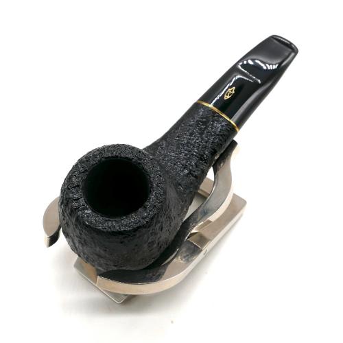 Savinelli Lollo Sandblasted Black 01 6mm Filter Fishtail Pipe (SAV2020)
