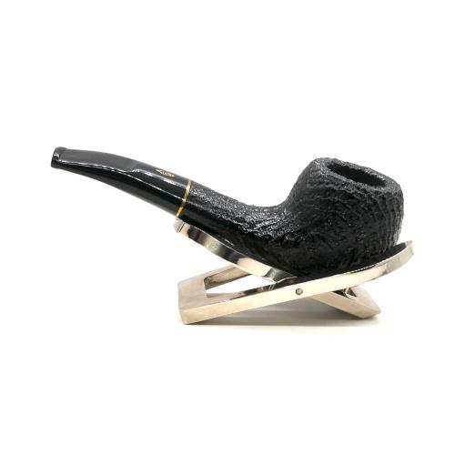 Savinelli Lollo Sandblasted Black 01 6mm Filter Fishtail Pipe (SAV2020)