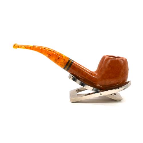Savinelli Miele 626 Smooth Bent Honey 6mm Filter Fishtail Pipe (SAV2023)