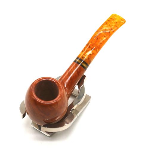 Savinelli Miele 626 Smooth Bent Honey 9mm Filter Fishtail Pipe (SAV2042)