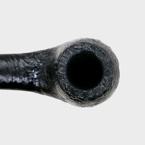 Savinelli Lollo Sandblasted Black 01 6mm Filter Fishtail Pipe (SAV2097)
