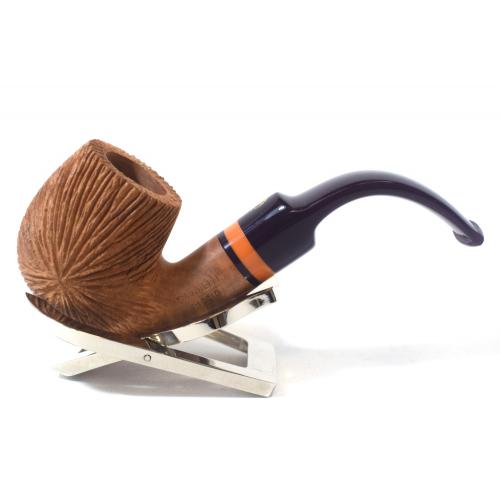 Savinelli Riccio 614 Natural Rustic Full Bent Billiard 6mm Filter Fishtail Pipe (SAV538)