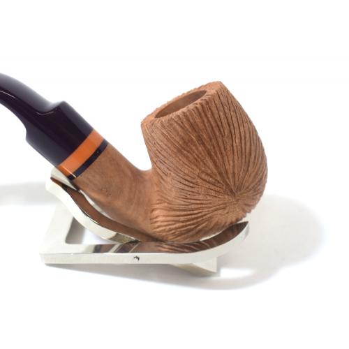 Savinelli Riccio 614 Natural Rustic Full Bent Billiard 6mm Filter Fishtail Pipe (SAV538)