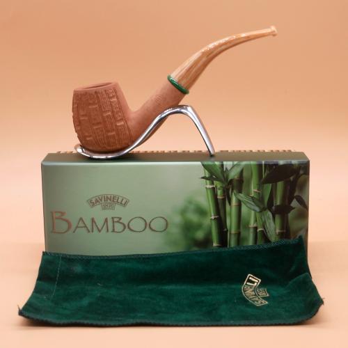 Savinelli Bamboo 602 Rustic 6mm Fishtail Pipe (SAV839) (End of Line)