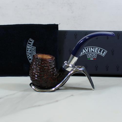 Savinelli Eleganza Rustic 614 Full Bent Billiard 6mm Fishtail Pipe (SAV918)