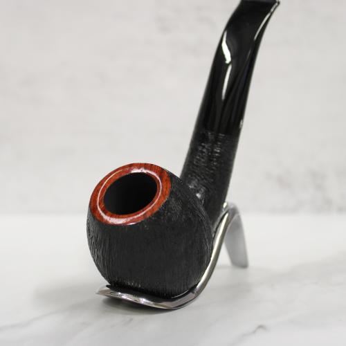 Stanwell Brushed Black Model 185 Bent 9mm Filter Fishtail Pipe (ST114) - END OF LINE