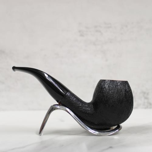 Stanwell Brushed Black Model 185 Bent 9mm Filter Fishtail Pipe (ST114) - END OF LINE