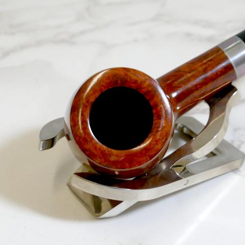 Stanwell Sterling Brown Polished 03 Silver Mounted Fishtail Pipe (ST142) - END OF LINE