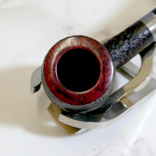 Stanwell Sterling Black Sandblast 03 Silver Mounted Fishtail Pipe (ST149) - END OF LINE