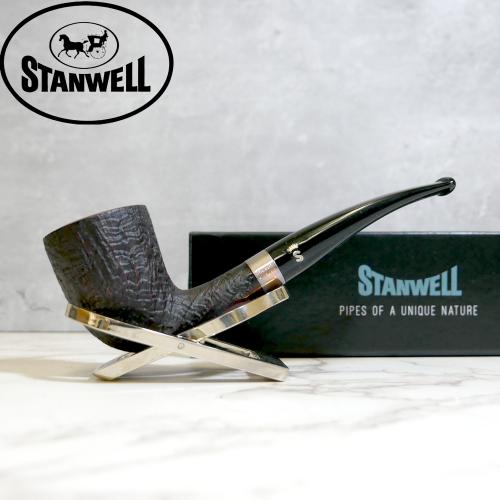 Stanwell Sterling Black Sandblast 140 Pipe (ST205) - END OF LINE
