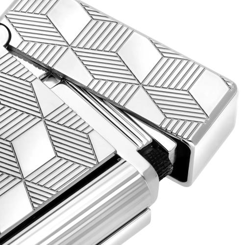 ST Dupont Lighter - Initial - Silver Palladium Cube