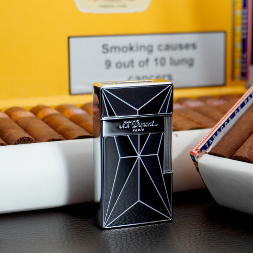 ST Dupont Lighter - Slimmy - Fire X Black