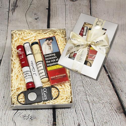 New World Gift Box Sampler - 3 Cigars, Henri Wintermans and C.Gars Ltd Cutter