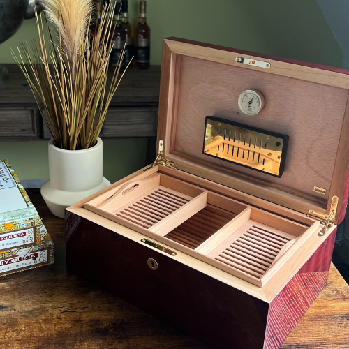 SLIGHT SECONDS Adorini Santiago Grande Deluxe Cigar Humidor - 150 Cigar Capacity (AD058)
