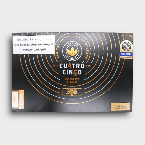 Joya de Nicaragua Cuatro Cinco Secret Cask Limited Edition Cigar (1364 of 1550) - Box of 10