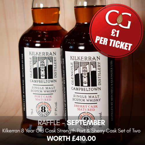 SEPTEMBER 2025 Competition Entry - Kilkerran 8 Year Old Cask Strength Port & Sherry Cask Set of Two