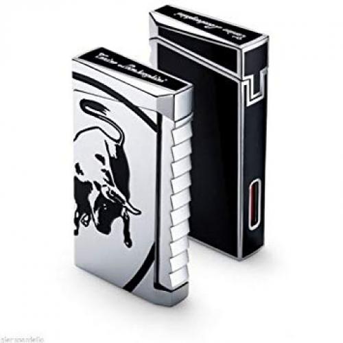 Ronson Typhoon Petrol Lighter Nickel Satin Finish - View #5