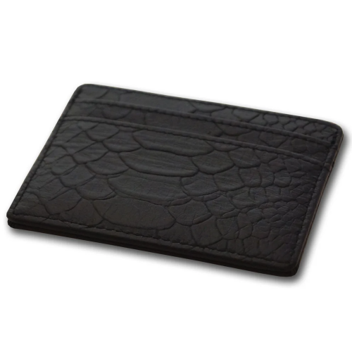 VSB London Crocodile Skin Black Leather Card Holder