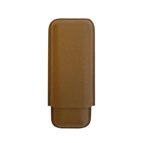 VSB London Two Finger Brown Leather Cigar Case