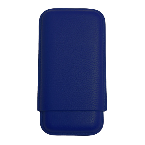 VSB London Three Finger Royal Blue Leather Cigar Case