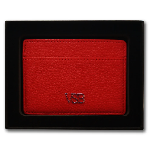 VSB London Red Leather Card Holder