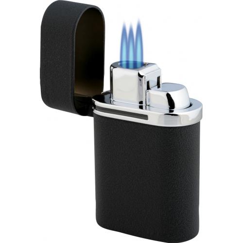 Vector Thundra - Triple Torch Table Lighter - Matte Black Crackle - End of Line