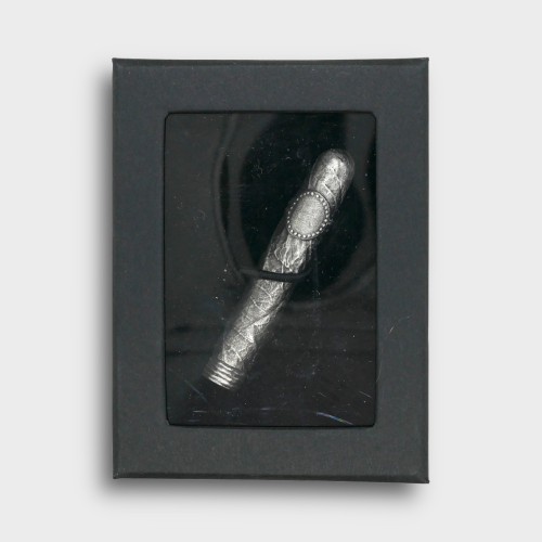 Pewter Cigar Lapel Pin with Engraveable Shield - Dark