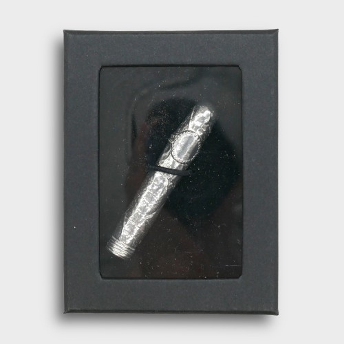 Pewter Cigar Lapel Pin with Engraveable Shield - Light