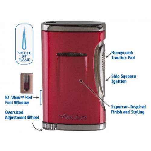 Xikar Xidris Single Jet Flame Lighter - Jet Black (End of Line)