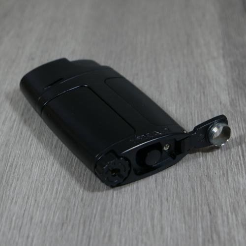 Xikar Element ELX Twin Jet Lighter with Punch Cutter - Black (End of Line)